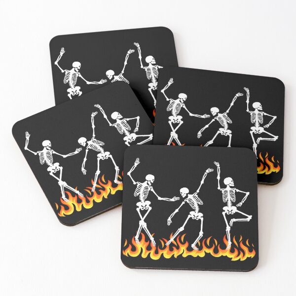 Item preview, Flame Dancer..  Halloween Skeletons dancing in flames designed and sold by ditzy-designs.