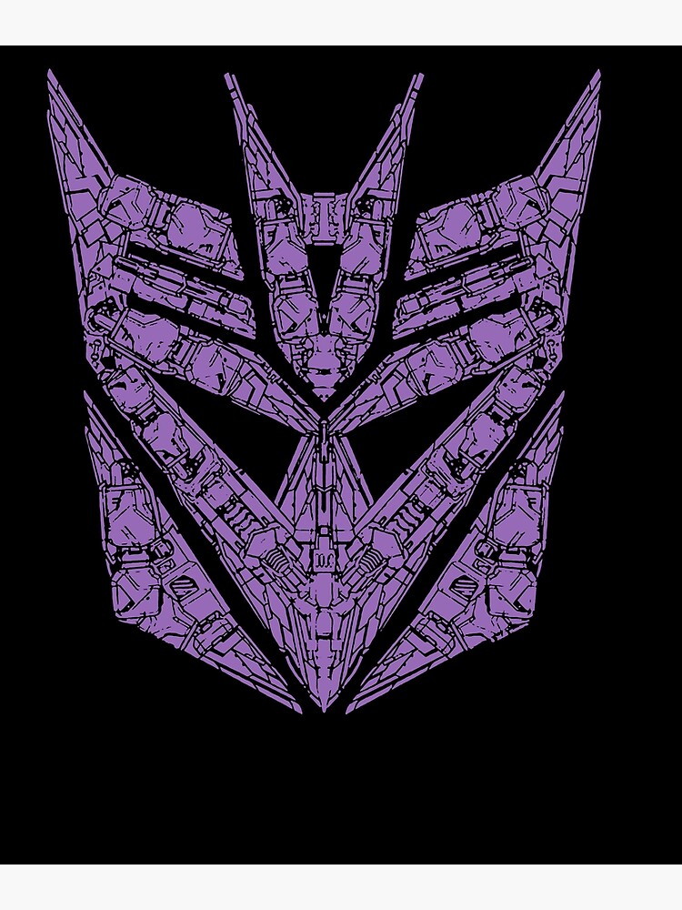 "Transformers Men's Transformers Decepticons Purple Detailed" Poster