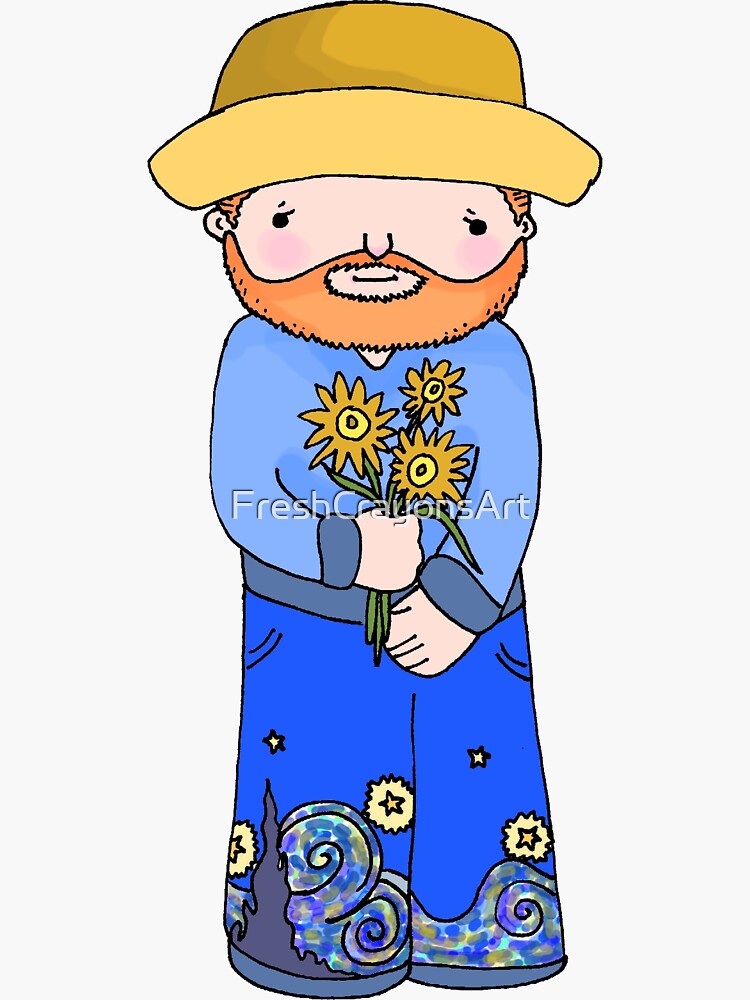 Little Vincent Van Gogh by FreshCrayonsArt