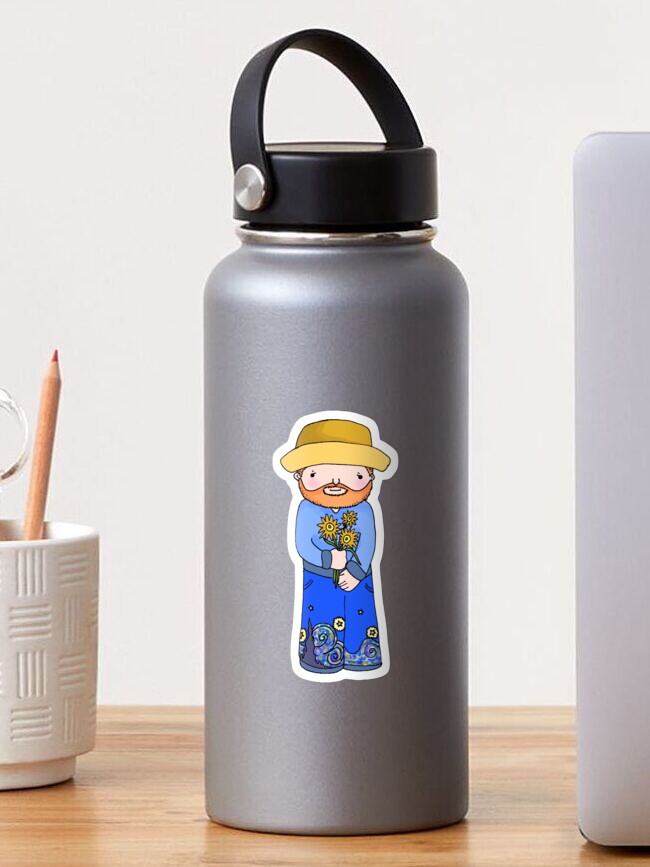 Aperçu 1 sur 3. Sticker avec l'œuvre Petit Vincent Van Gogh créée et vendue par FreshCrayonsArt.