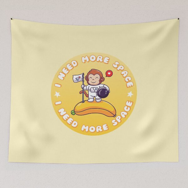 Item preview, I NEED MORE SPACE Astronaut Monkey designed and sold by everything4eva.