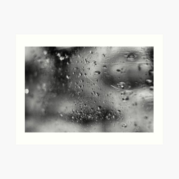 Rainy days - Black and white Art Print