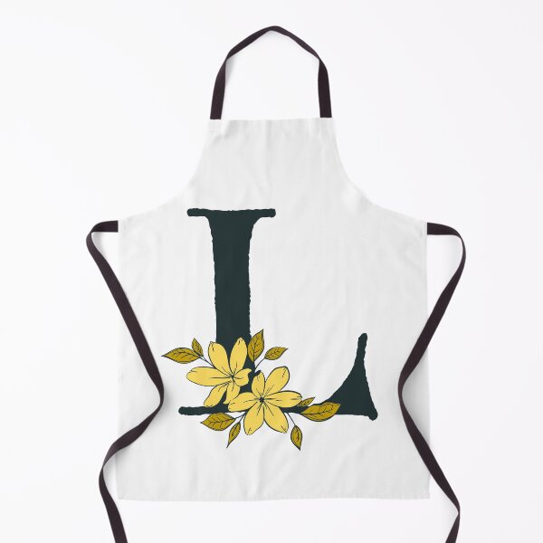 Item preview, Yellow floral L monogram designed and sold by Coffee Lifestyle.