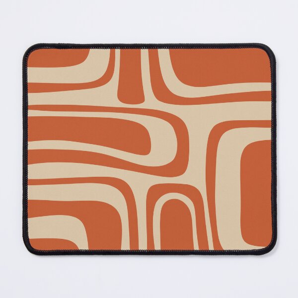 Item preview, Palm Springs Retro Midcentury Modern Abstract Pattern in Mid Mod Burnt Orange and Beige designed and sold by kierkegaard.