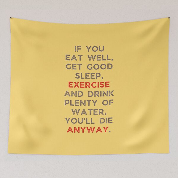 Item preview, Exercise anyway sarcastic two meaning bold grunge type quote designed and sold by WordStruggle.