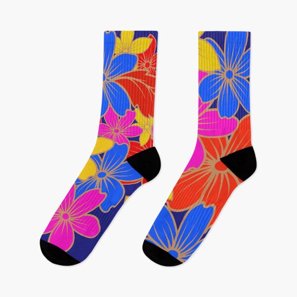 Item preview, bright colorful hippy flower pattern designed and sold by pauloneill-art.