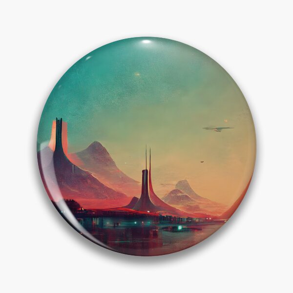 Item preview, Futuristic Mountainscape designed and sold by Foodcolored.