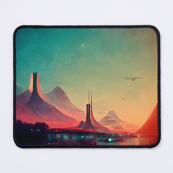 Item preview, Futuristic Mountainscape designed and sold by Foodcolored.