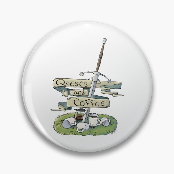 Item preview, Quests and Coffee Manga Graphic Gift Fan designed and sold by KirstMatthews.