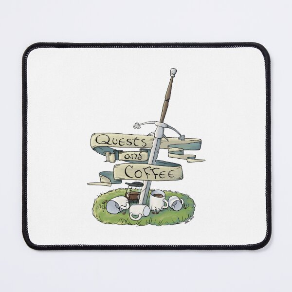 Item preview, Quests and Coffee Manga Graphic Gift Fan designed and sold by KirstMatthews.