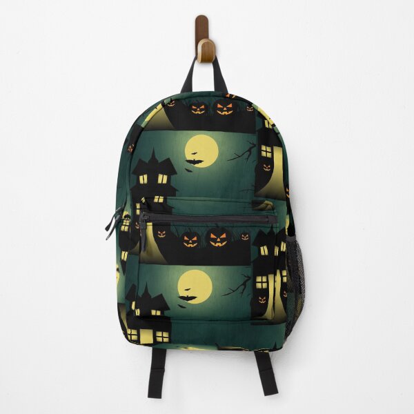 Item preview, Haunted House Welcoming Halloween With Pumpkin And Bats designed and sold by Sam-DesignMart.