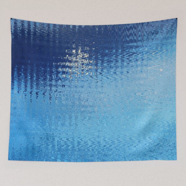 Item preview, Coastal Abstract Ocean Lines in Blue Shades Water Aesthetic Reflection 3 of 4 designed and sold by Beachy.