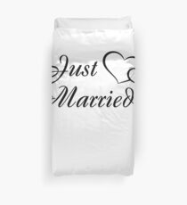 Just Married - I Just Got Married Wedding Festivities Tshirt Duvet Cover