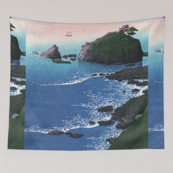 Item preview, Kude Beach in Wakasa by Kawase Hasui designed and sold by Takeda-art.