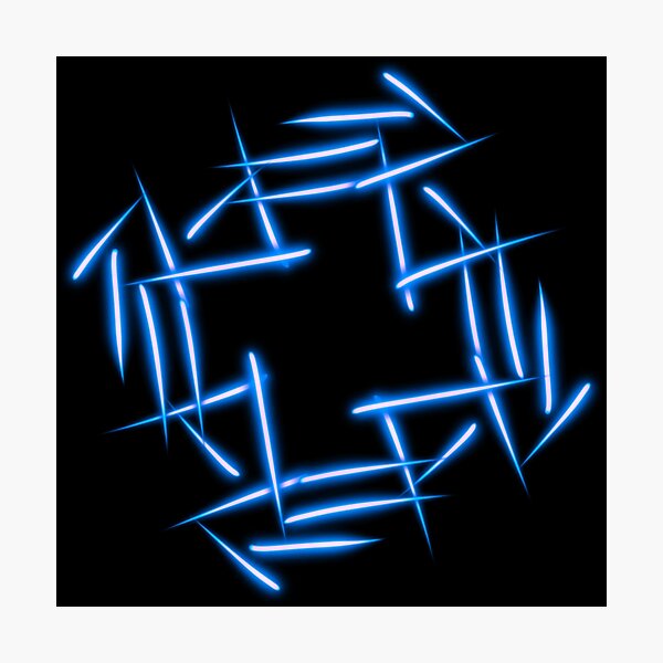 Item preview, Blue cross, abstract art designed and sold by Meo Design.