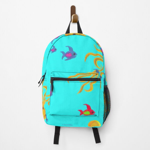 Item preview, octopus with fish_aqua designed and sold by NeonEye-Designs.