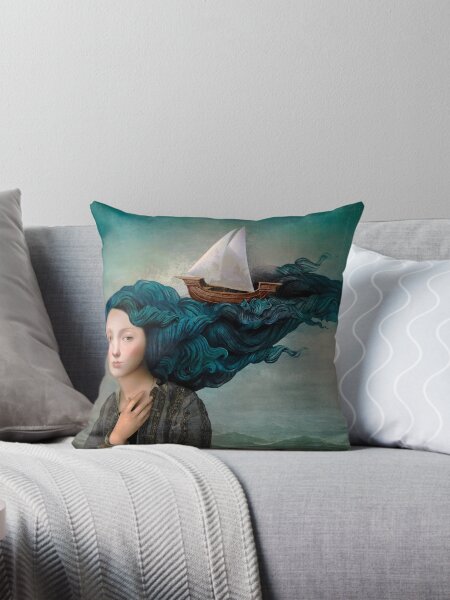 Message from the Sea Throw Pillow