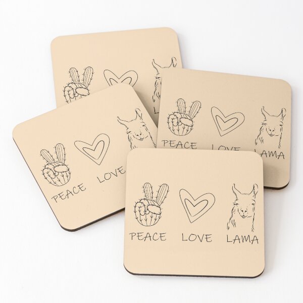 Artikelvorschau, Peace Love Llama entworfen und verkauft von ProMySign.