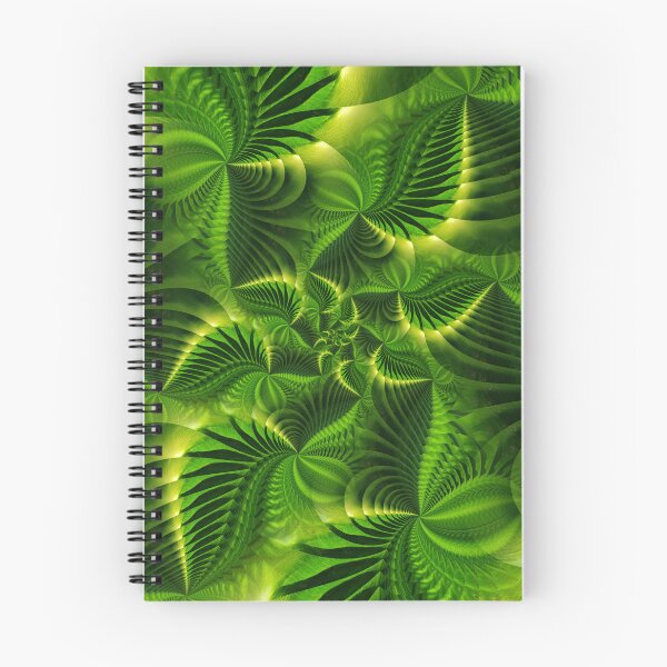 Item preview, contemporary many shades of bright green fractal and creative spiral design designed and sold by mister-john.