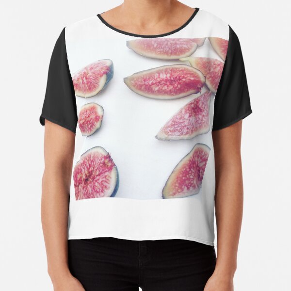 figs on white background Chiffon Top