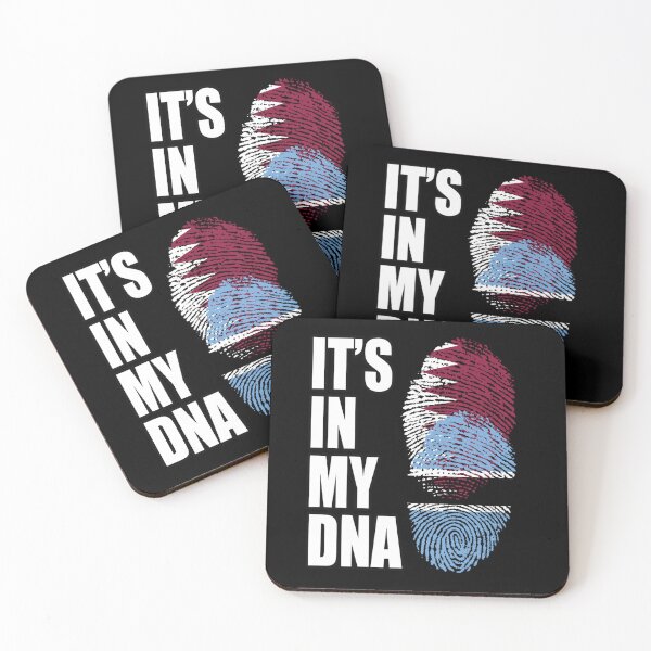 Item preview, QATARI AND BOTSWANAN HERITAGE DNA FLAG designed and sold by sobriowslen.