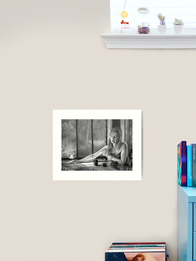 Thumbnail 1 of 3, Art Print, The Candle - charcoal drawing - by Avril Thomas designed and sold by AvrilThomasart.