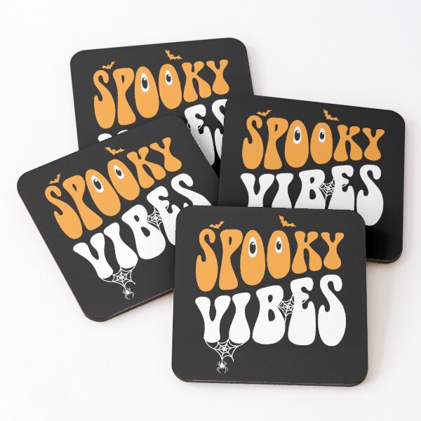 Item preview, Spooky Vibes Halloween Groovy Text with Bats and Spider designed and sold by mrhighsky.