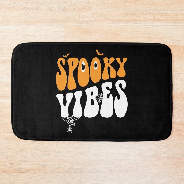Item preview, Spooky Vibes Halloween Groovy Text with Bats and Spider designed and sold by mrhighsky.