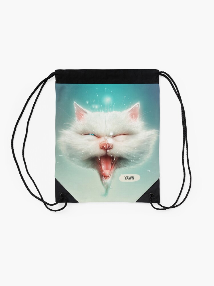 Alternate view of The Water Kitty Drawstring Bag