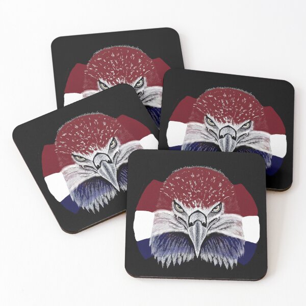Item preview, AWESOME INTENSE EAGLE PORTRAIT usa flag designed and sold by THE AMERICAN TEEVANGELIST.