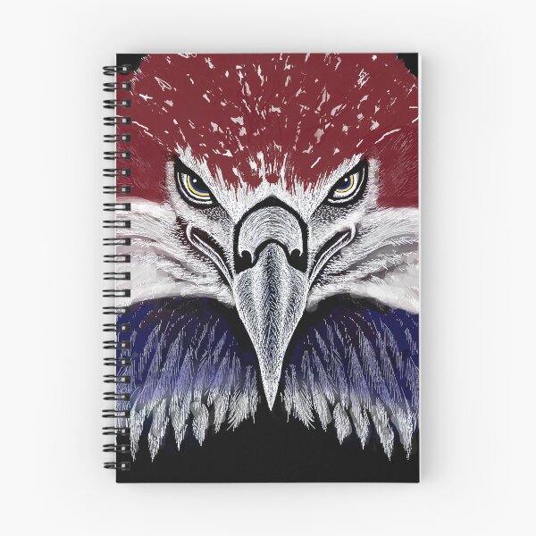 Item preview, AWESOME INTENSE EAGLE PORTRAIT usa flag designed and sold by THE AMERICAN TEEVANGELIST.