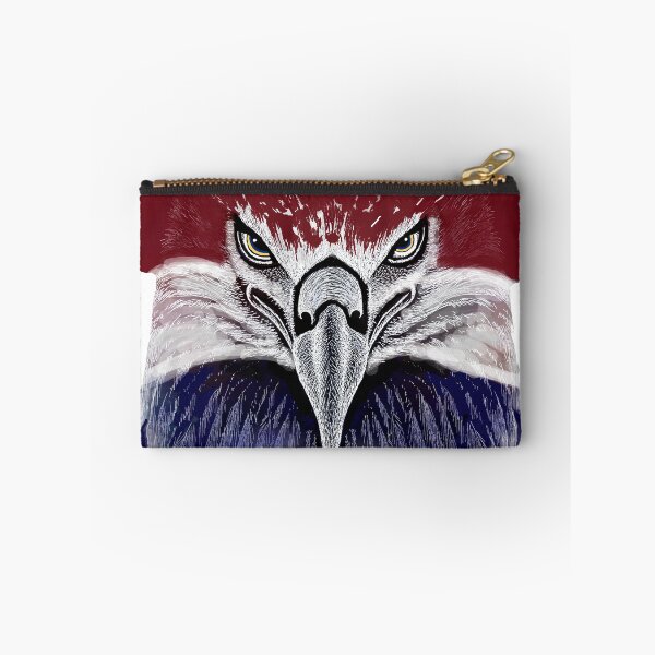 Item preview, AWESOME INTENSE EAGLE PORTRAIT usa flag designed and sold by THE AMERICAN TEEVANGELIST.