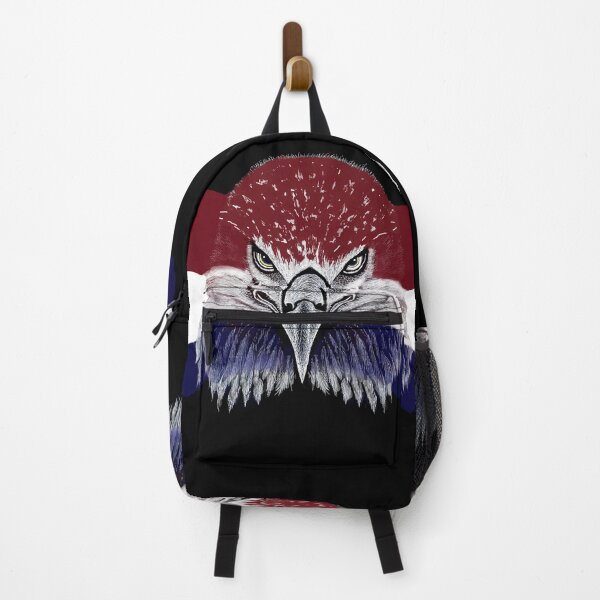 Item preview, AWESOME INTENSE EAGLE PORTRAIT usa flag designed and sold by THE AMERICAN TEEVANGELIST.