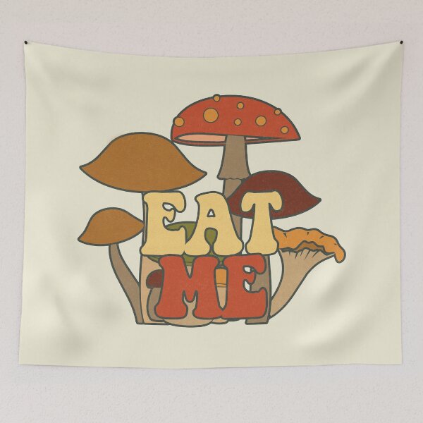 Item preview, Eat Me Mushrooms designed and sold by FreakamaGeek.