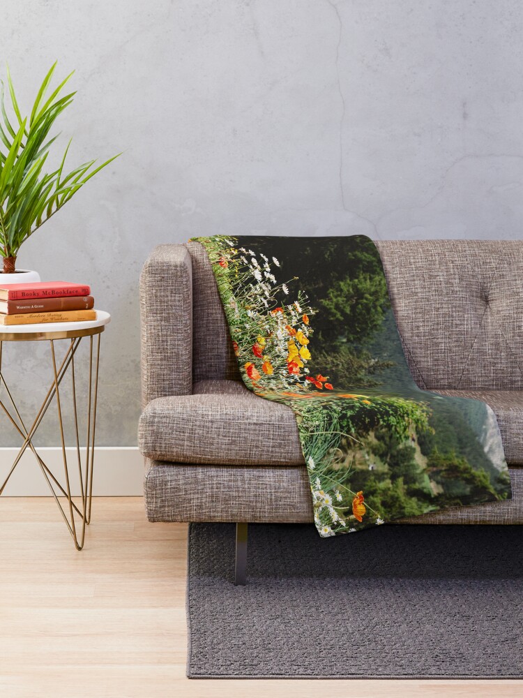 Alternate view of Mountain garden Throw Blanket