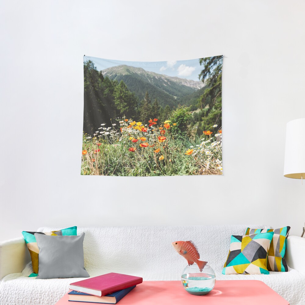 Mountain garden Tapestry