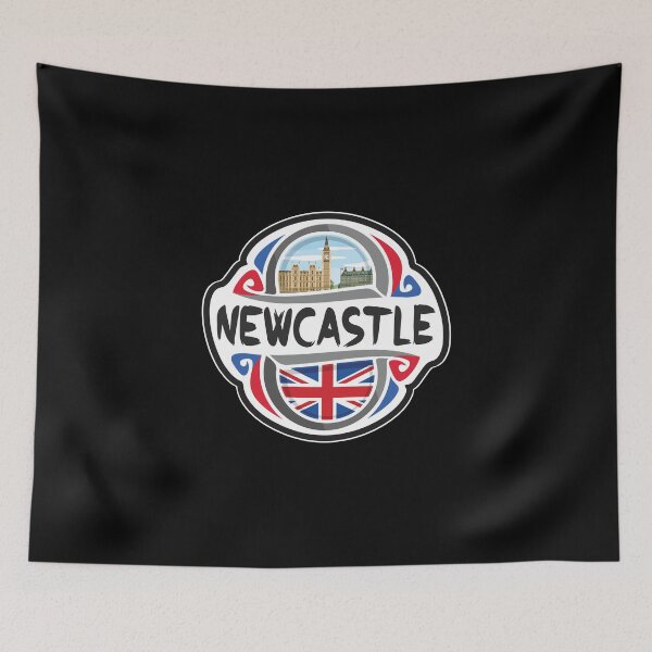 Item preview, Newcastle UK United Kingdom Flag Badge Travel Souvenir Stamp designed and sold by TeeHome.