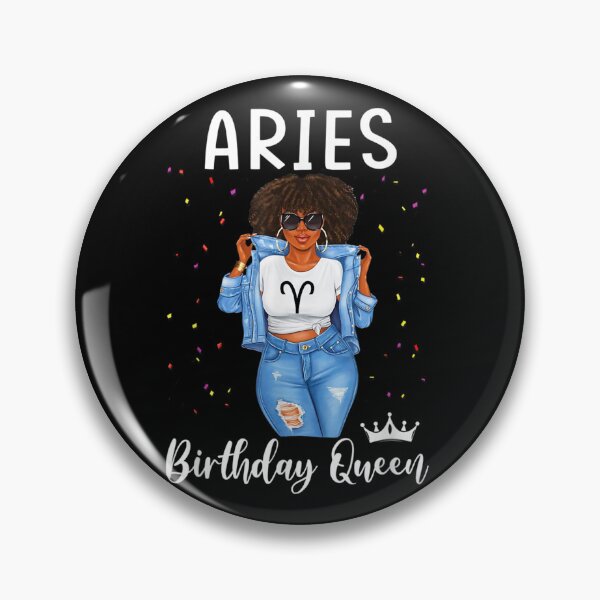 Item preview, Aries Zodiac Birthday Queen Melanin Afro Black Womens  designed and sold by andrewbashfordb.
