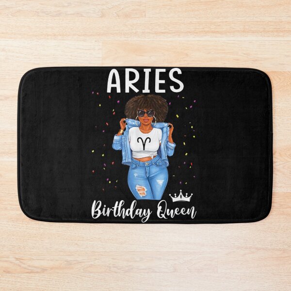 Item preview, Aries Zodiac Birthday Queen Melanin Afro Black Womens  designed and sold by andrewbashfordb.