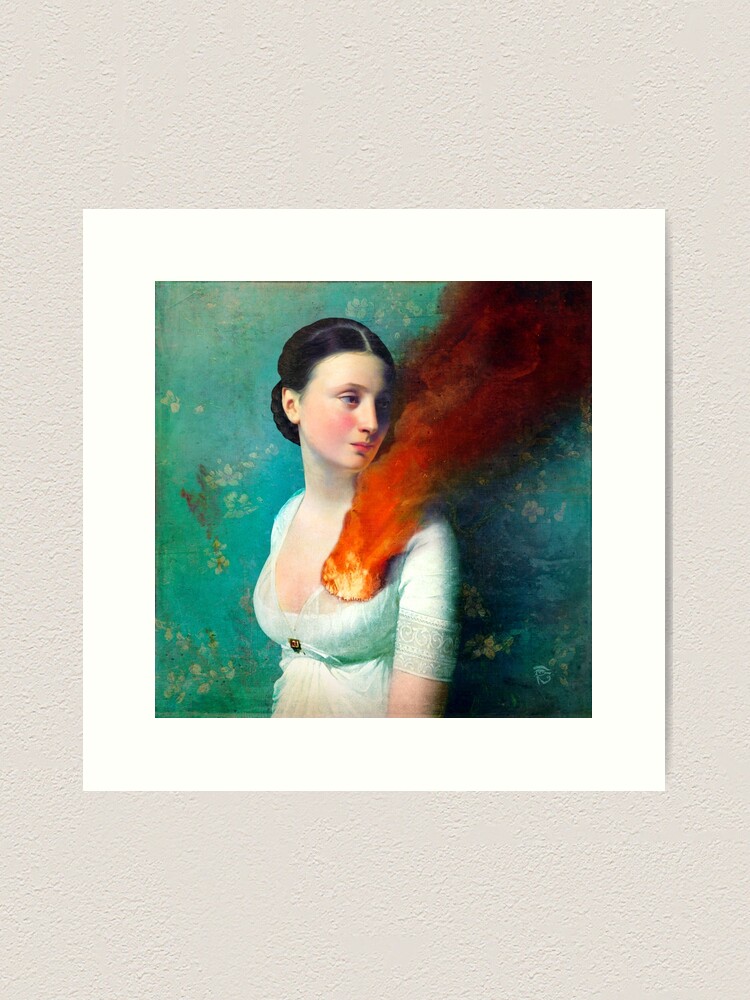 Thumbnail 2 of 3, Art Print, Portrait of a heart designed and sold by ChristianSchloe.