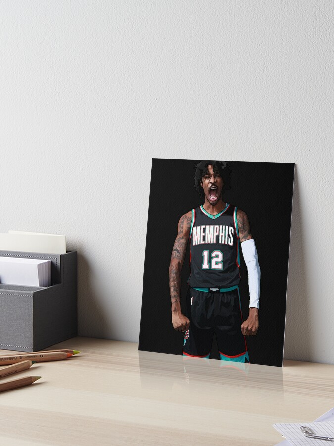 Ja Morant throwback jersey | Art Board Print