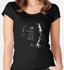 Charles Bukowski Walk Through The Fire Quote Women's Fitted Scoop T-Shirt