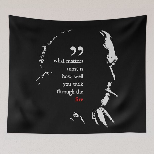 Item preview, Charles Bukowski Walk Through The Fire Quote designed and sold by orinemaster.