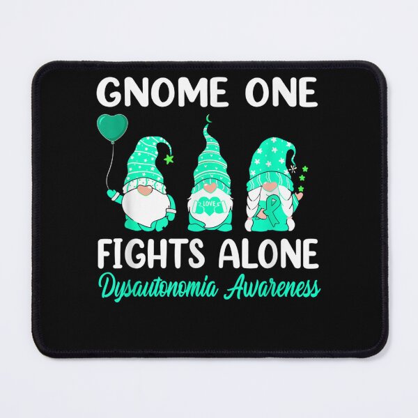 Item preview, Gnome One Fights Alone Turquoise Ribbon Dysautonomia Month designed and sold by sarahbennetth.