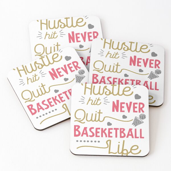 Item preview, HUSTLE HIT NEVER QUIT BASKETBALL LIFE designed and sold by LoveSecrets.