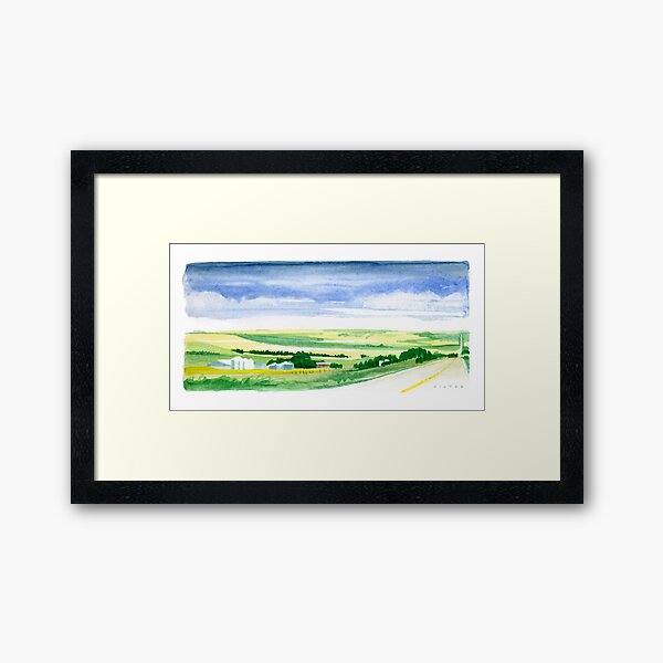 Rolling Prairie Farm Land Framed Art Print