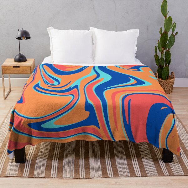 Item preview, Vivid Modern Southwest Hipster Turquoise Orange Swirls designed and sold by SeemDev786.