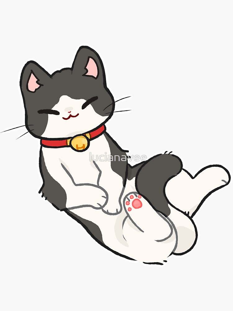 adorable cats Sticker for Sale by lucianavee