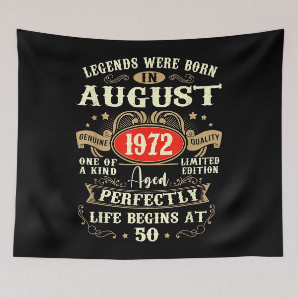 Item preview, 50th Birthday Gift 50 Years Old Legends Born In August 1972  designed and sold by andrewbashfordb.