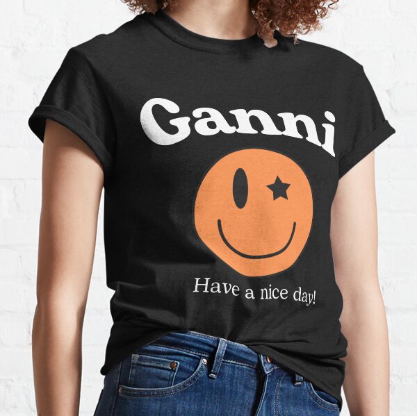Ganni T Skjorte Have A Nice Day Anime Essential T-Shirt for Sale by  cuppycake6